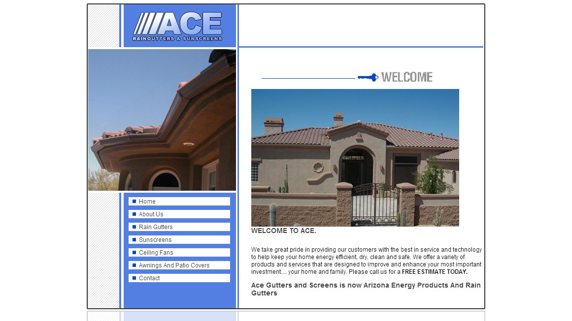 Ace Raingutters Homepage