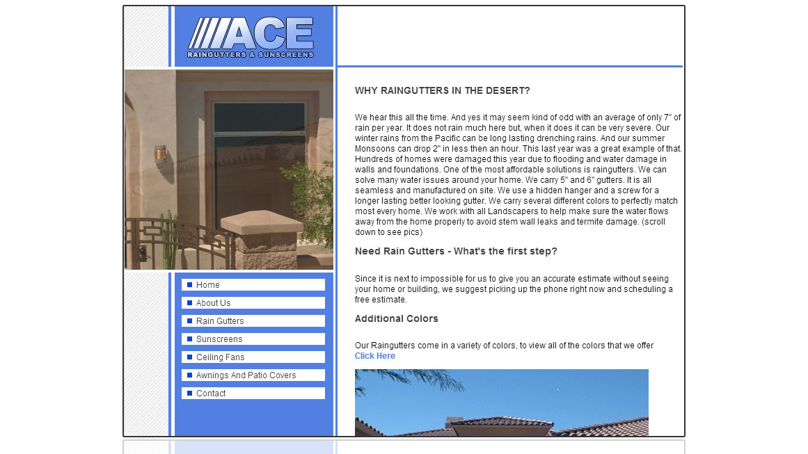 Ace Raingutters Raingutters Page