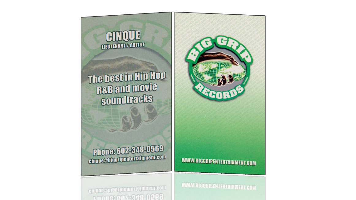 Big Grip Records Business Card