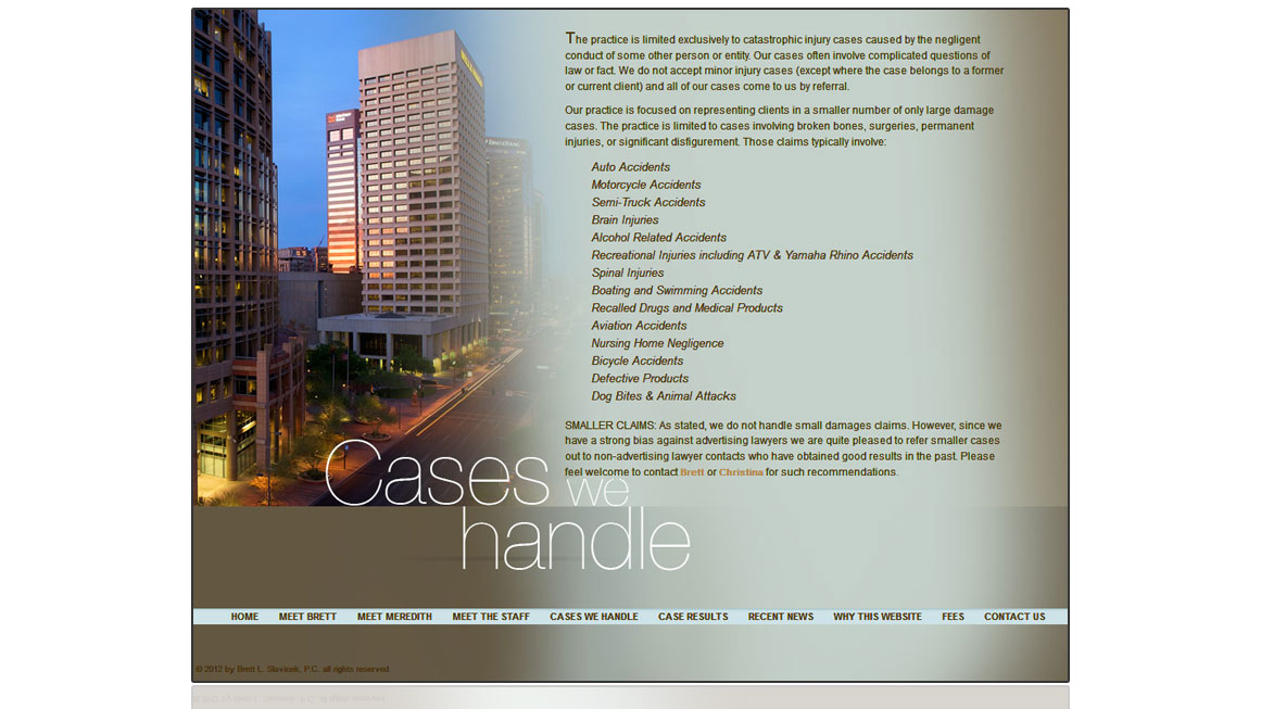 Brett Slavicek Cases page