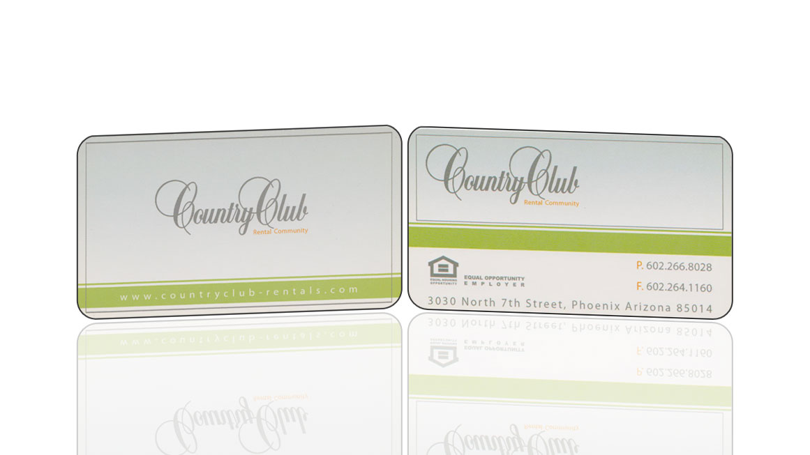 Country Club Apartments Business Card