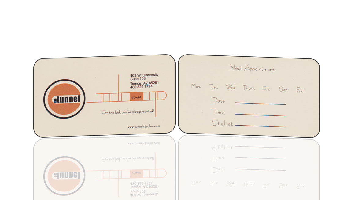 The Tunnel Hair Salon Business Card
